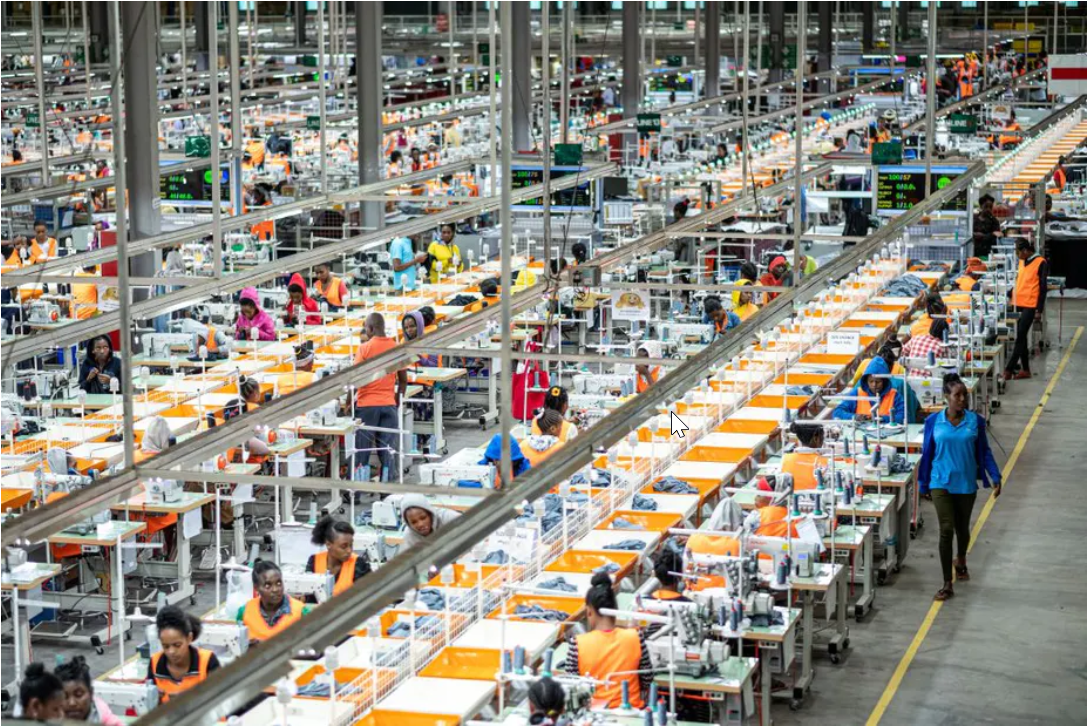 Garment factory at the Hawassa Industrial Park in Hawassa, southern Ethiopia.