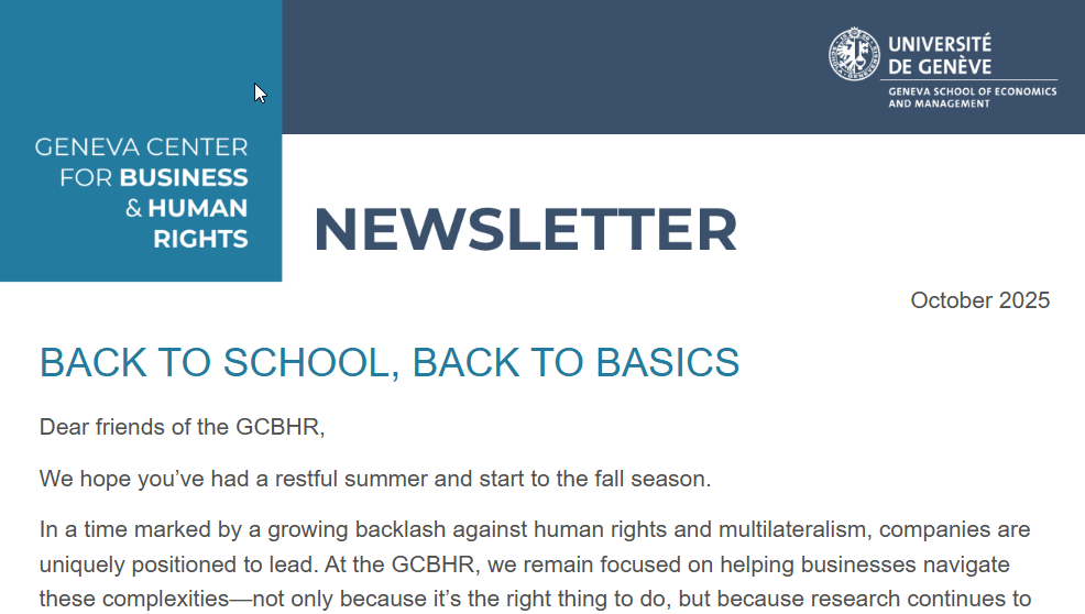 Print screen of newsletter