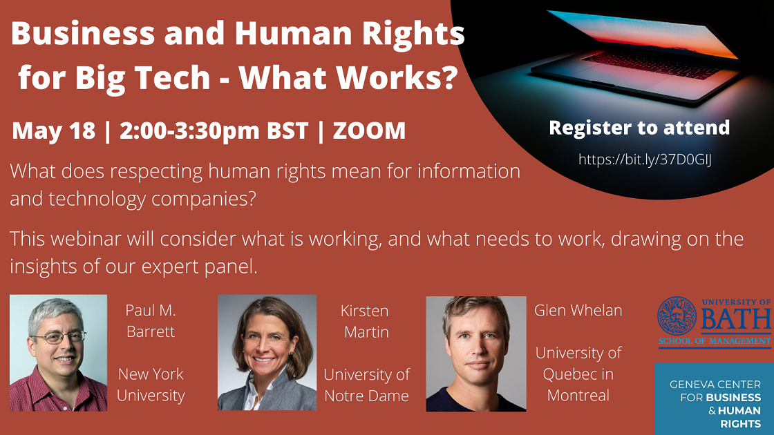 Insights / “Business And Human Rights For Big Tech - What Works?” | GCBHR